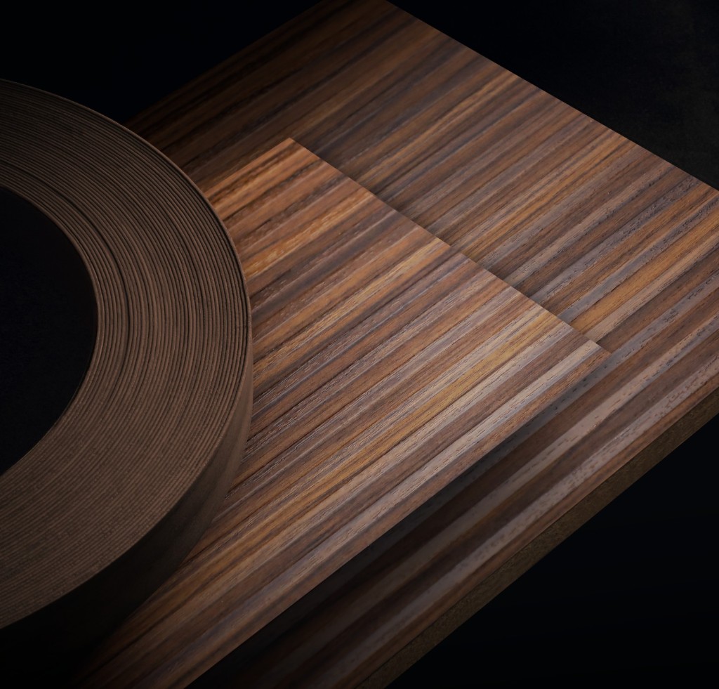 Fluted wood panels and veneer material study